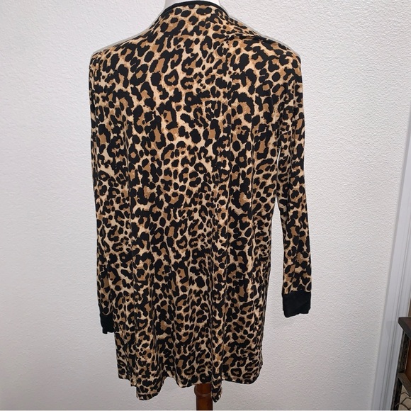 Ivoire Cheetah Long Cardigan - - Picture 2 of 3